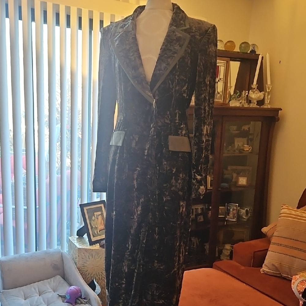 Elegant Velvet Long Coat